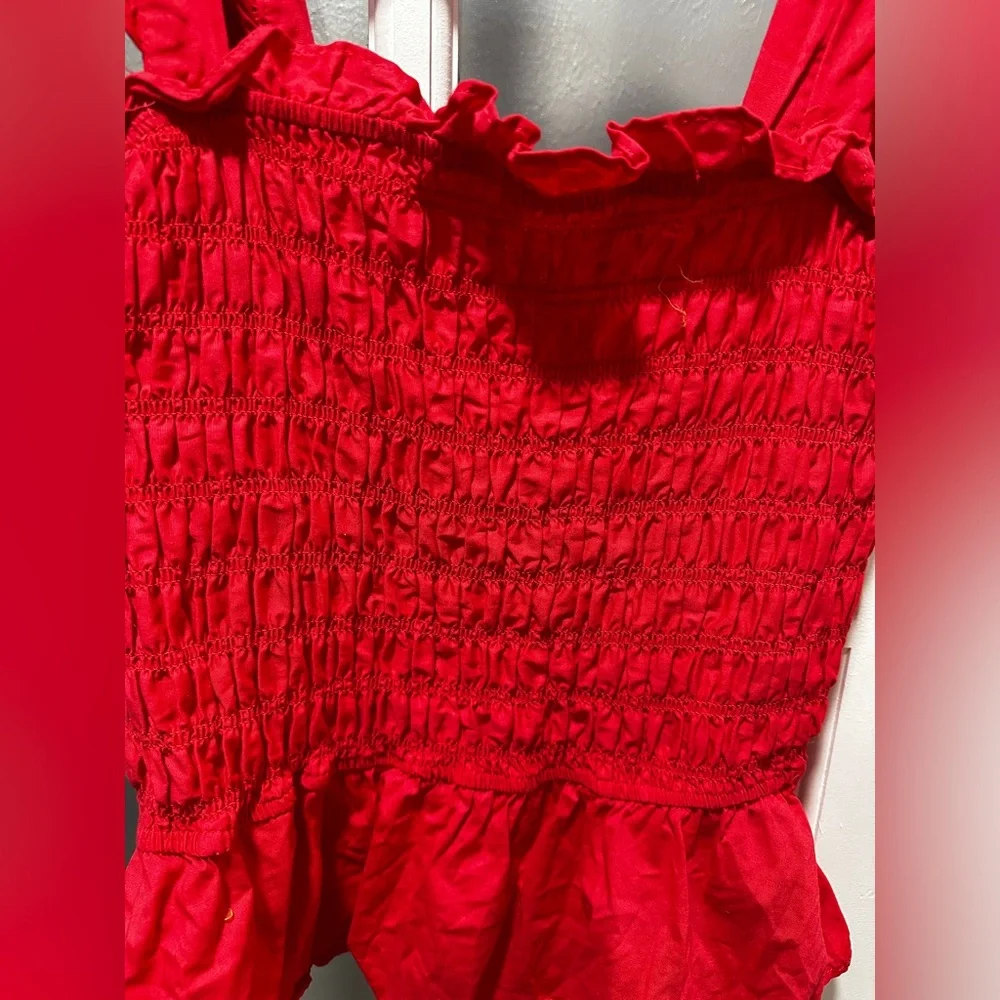 Meraki Smocked Red Top - Picture 4 of 7